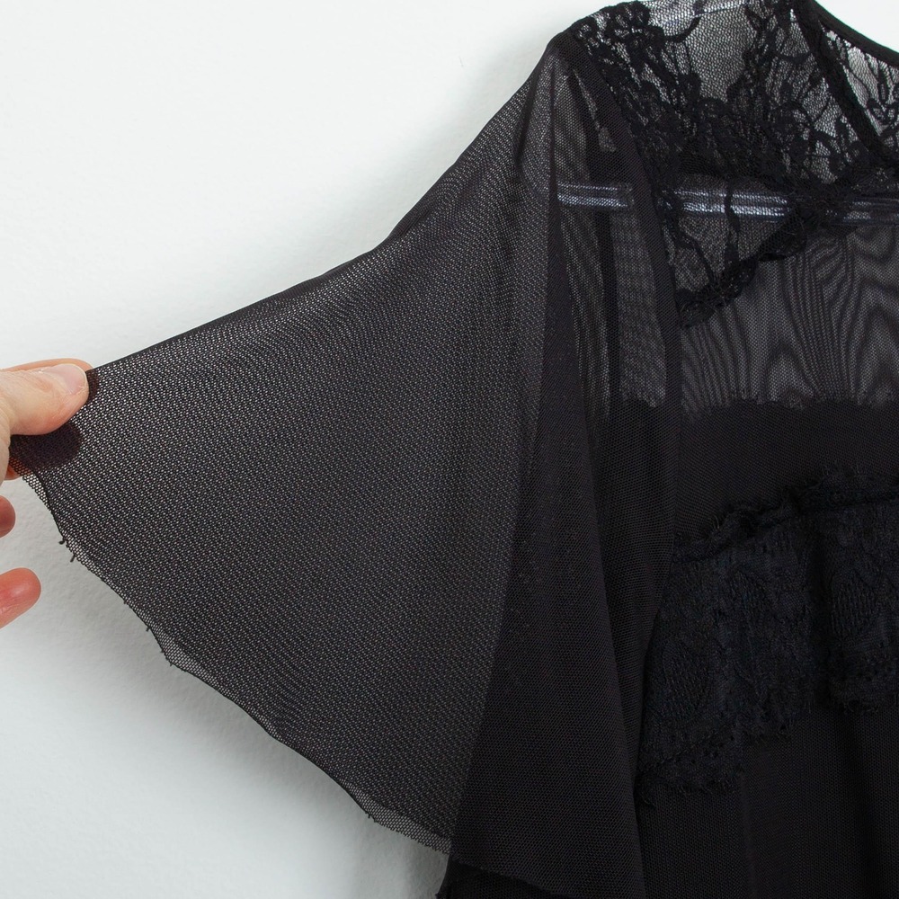 torrid Black Lace Ruffle Tiered Mini Dress - Picture 5 of 10